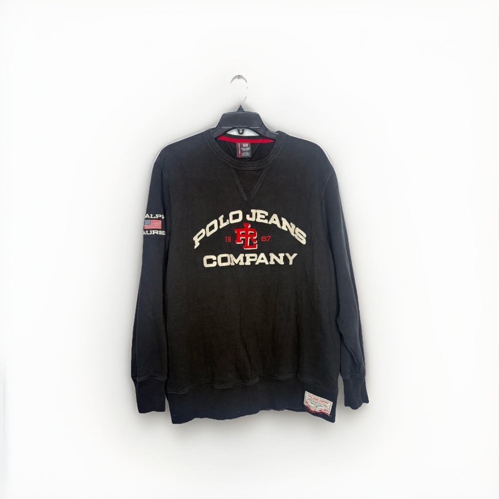 Vintage Polo Ralph Lauren Jeans Co. 67 Sweatshirt Mens Large Varsity Crewneck 67